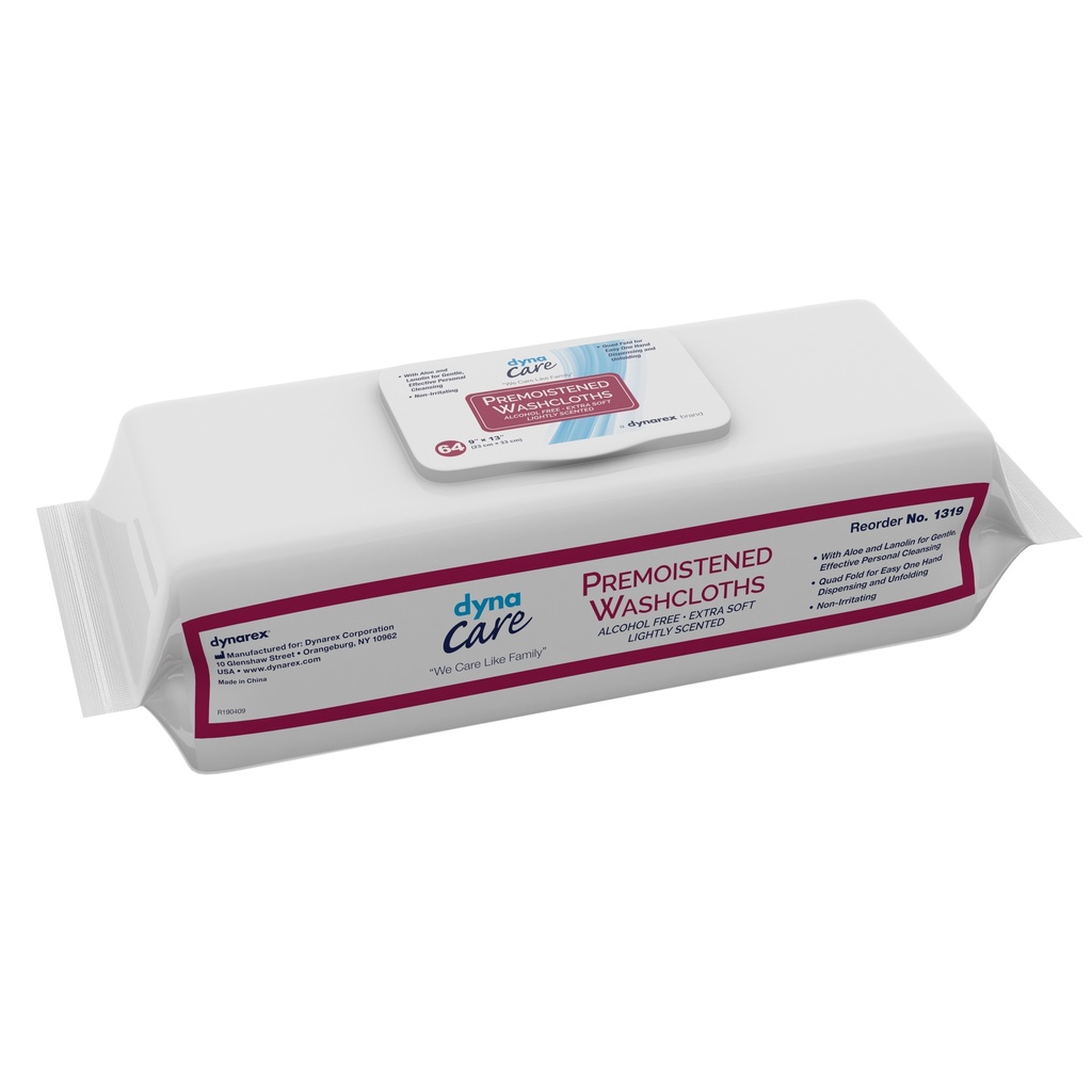 Ambitex® Adult Pre-moistened Personal Wipes Soft Pack-64 | 9” x 13”