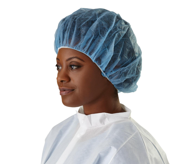 Blue 1-Ply Spunbond Polypropylene Bouffant Caps | 24"