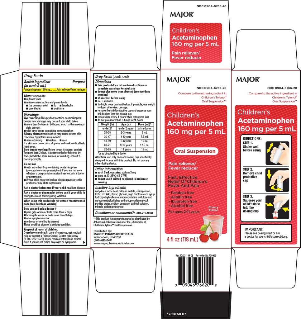 Children's Acetaminophen Cherry Oral Suspension | 160 mg | 4 oz