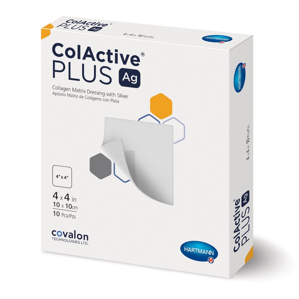 ColActive Plus™ Dressing Ag Silver Collagen | 4" x 4" 