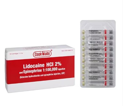 Cook Waite™ Lidocaine + Epinephrine 2% | 1:100,000 | 1.7 mL Cartridge SDV