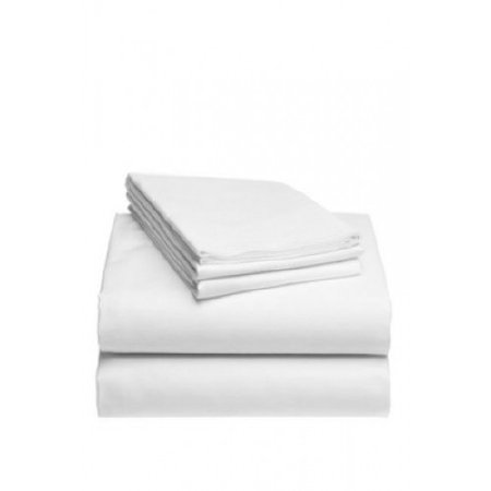 Cotton-Polyester Blend 55%-45% White Flat Sheet | 66" x 104"