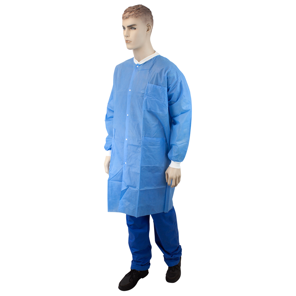 Dark Blue 3 Pocket Lab Coat | X-Large