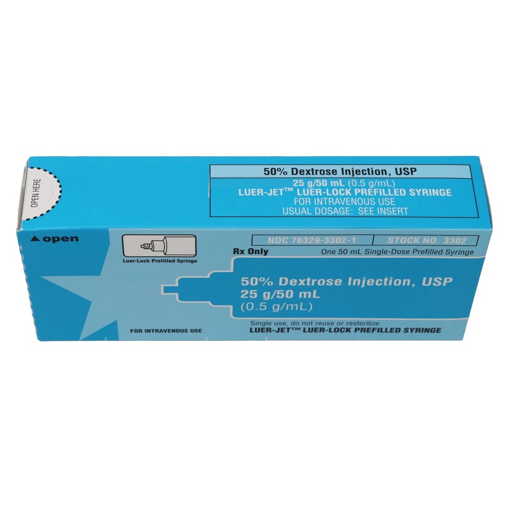 Dextrose 50% | 50mL Pre-Filled Syringe