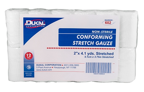 Dukal™ N/S 1-Ply Conforming Stretch Gauze | 2" x 4.1 yd