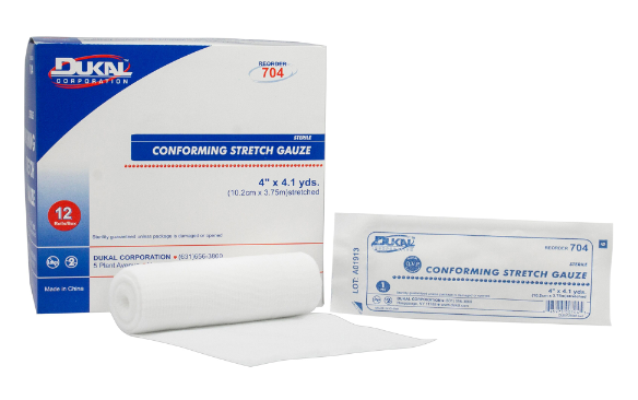 Dukal™ Sterile Conforming Stretch Gauze  | 4" x 4.1 yd