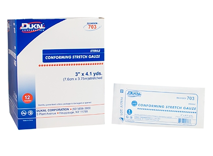 Dukal™ Sterile Conforming Stretch Gauze | 3" x 4.1 yd