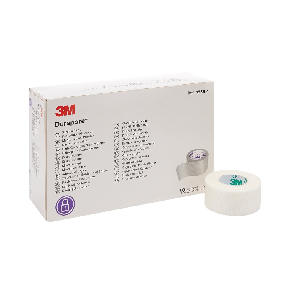 Durapore™ Silk-Like White Cloth Medical Tape | 1" x 10 yds 