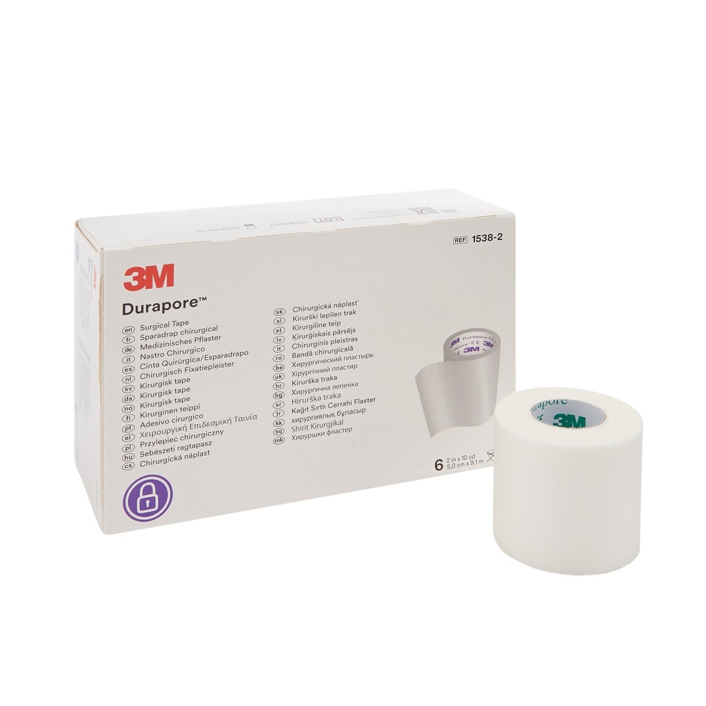 Durapore™ Silk-Like White Cloth Medical Tape | 2" x 10 yd