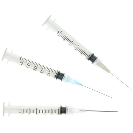 Exelint® Syringe W/ Needle 23g x 1" | 3mL  