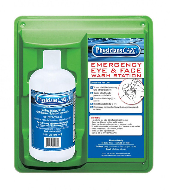 First Aid Only Single Bottle Eyewash Station | 32 oz