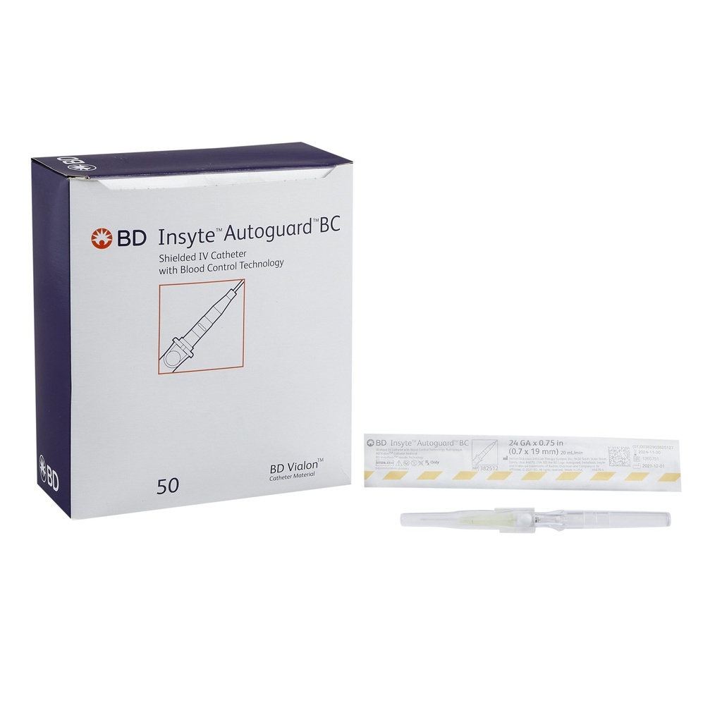 Insyte™ Autoguard™ BC Shielded Safety IV  Catheter | 24g x 3/4”