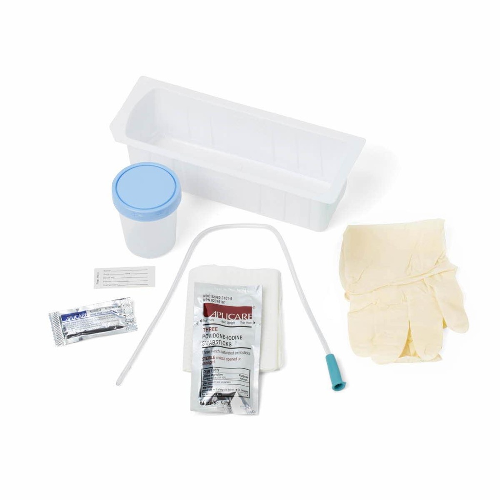 Intermittent Urethral Insertion Tray W/ 14fr Vinyl Catheter