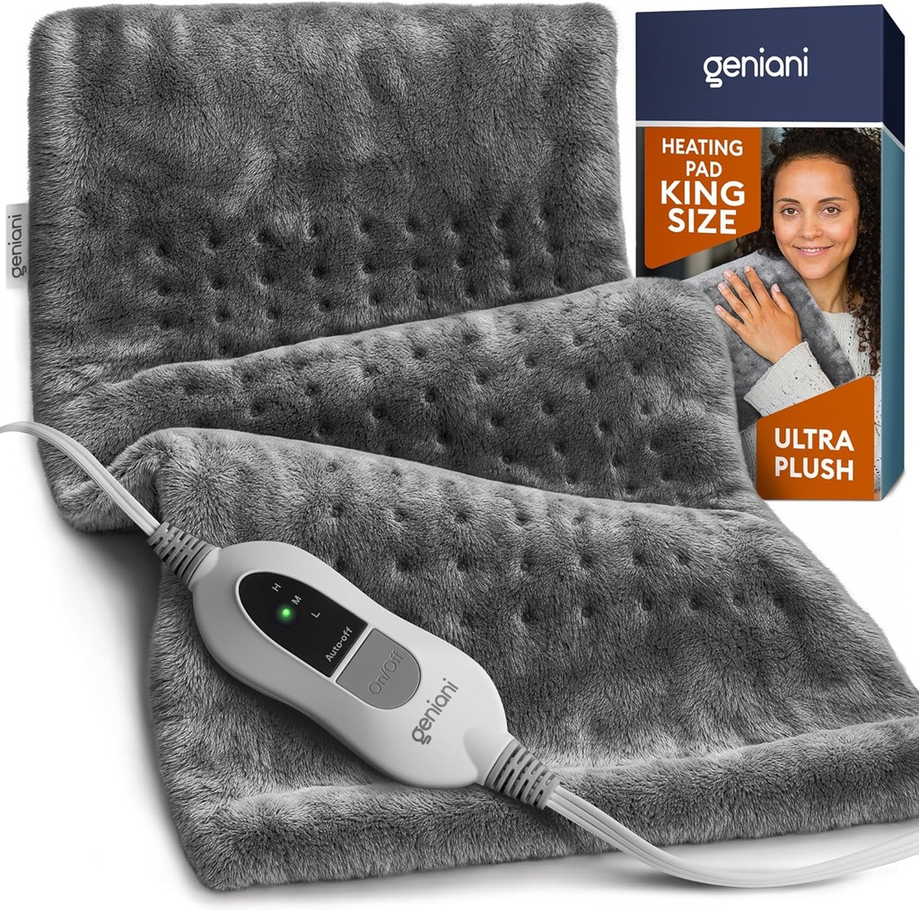 King Size Electric Heating Pad | 12" x 24”
