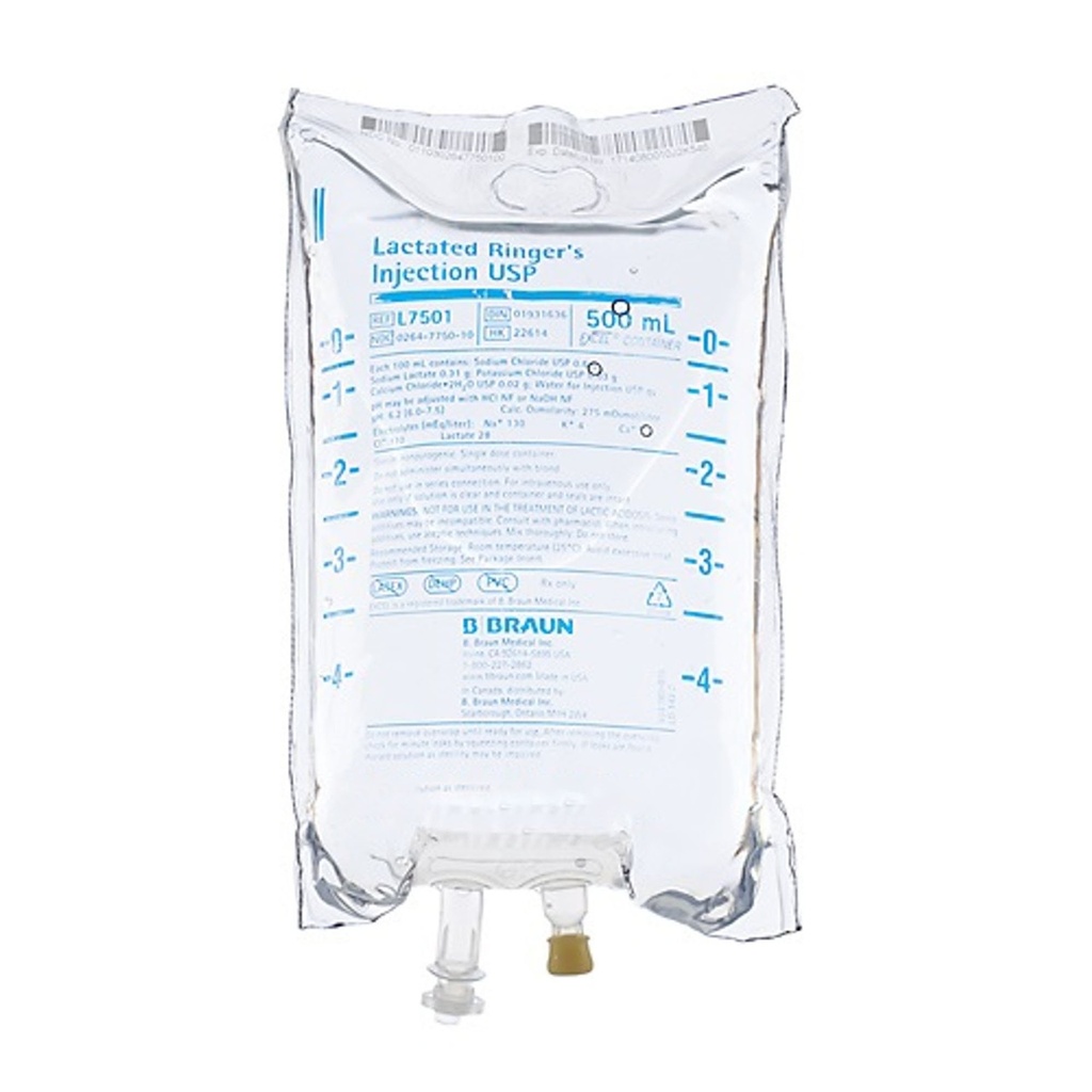 Lactated Ringers IV Solution | 500mL Flexible Bag