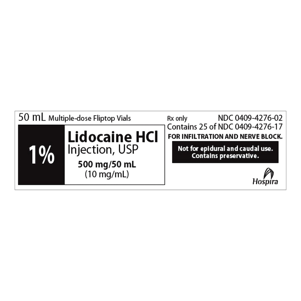 Lidocaine HCL 1% | 10mg | 50mL Injectable MDV