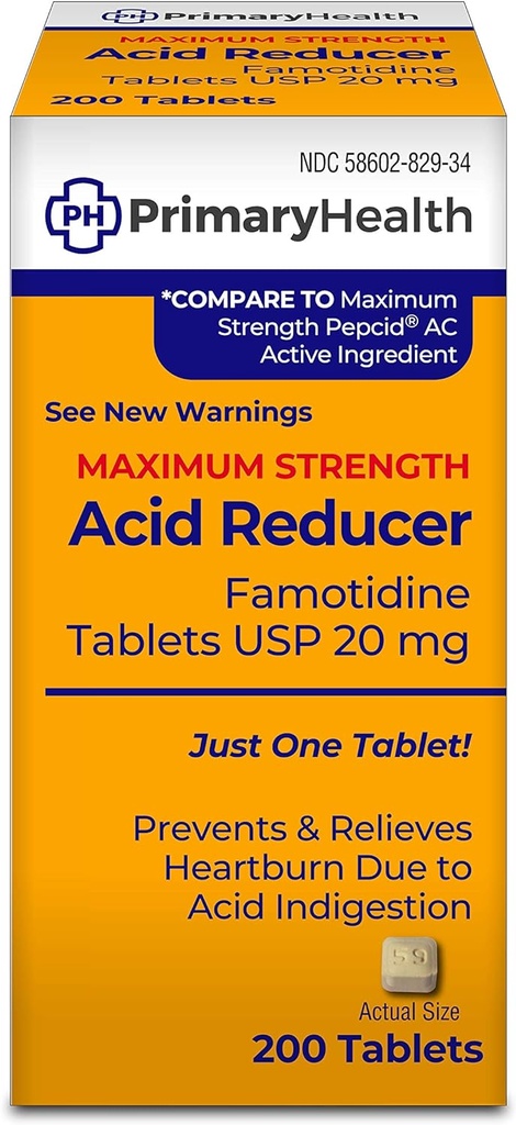 Maximum Strength Famotidine Tablets | 20 mg