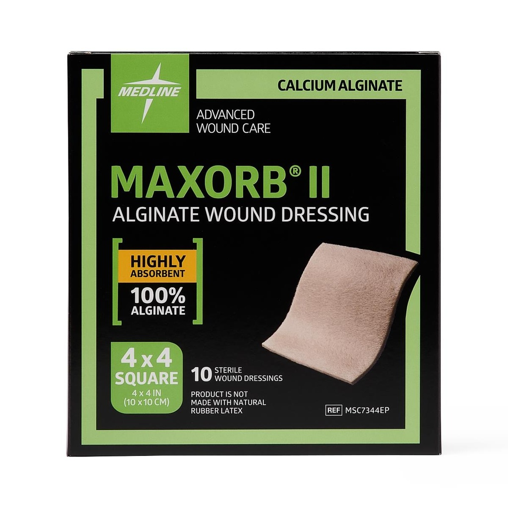Maxorb II Silver Calcium Alginate Dressing | 4" x 4"