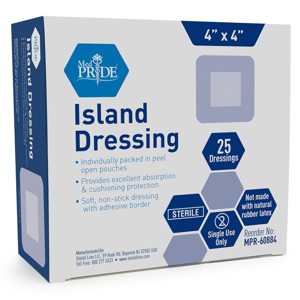 Med Pride™ Sterile Island Dressing | 4" x 4"