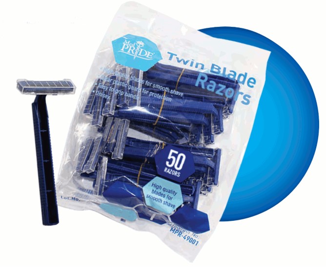 MedPride Twin Blade Razors W/ Plastic Guard