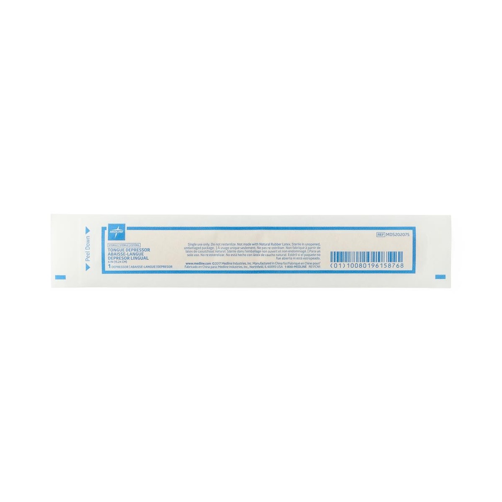 Medline Sterile Tongue Depressors | 6"