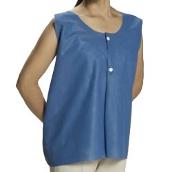 Non-Woven Blue Breast Exam Vest W/ Snaps | 31" x 24" 