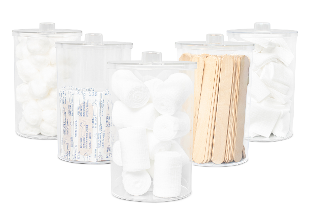 Plastic Sundry Jars 6 1/2" H x 4 1/4"