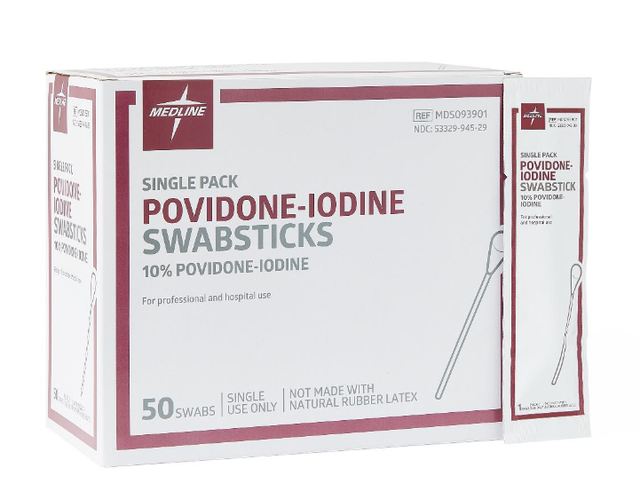 Povidone Iodine (PVP) Swabstick Single Pack