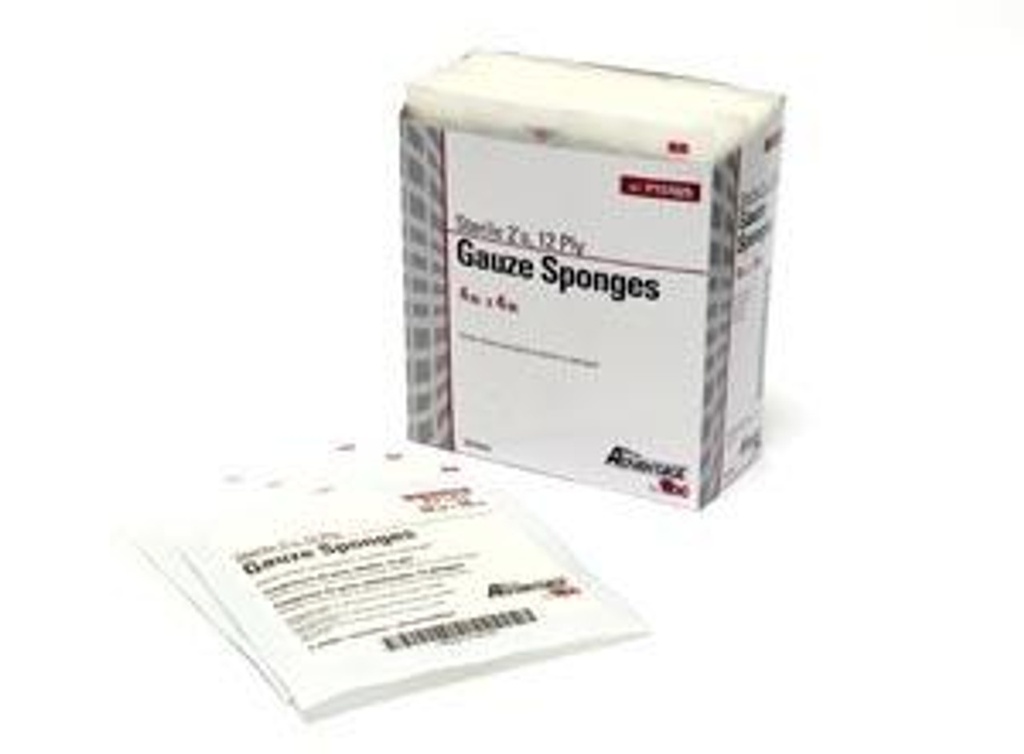 Pro Advantage® Sterile Cotton Gauze Sponges 2s 12-Ply | 4" x 4"