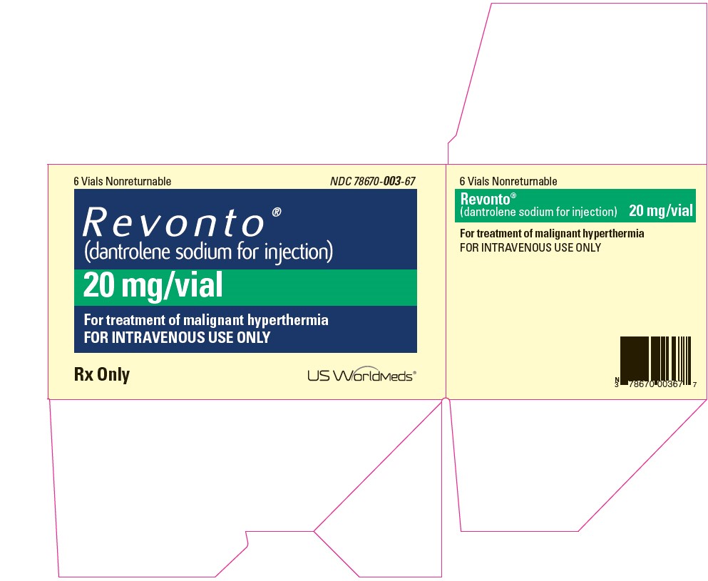 Revonto™ Dantrolene 20mg | 65mL Injectable Vial