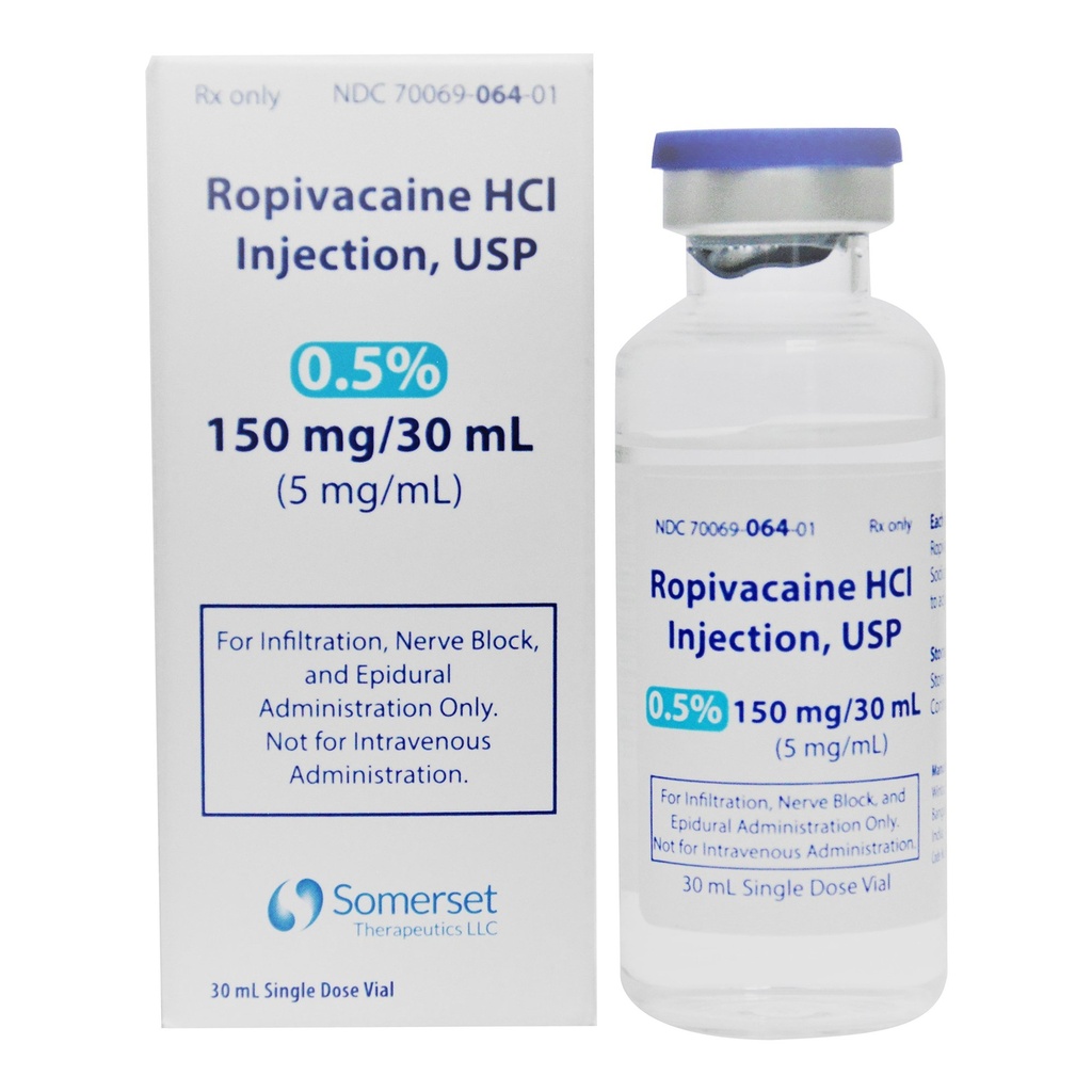 Ropivacaine HCL 0.5% | 5 mg | 30mL Injectable SDV