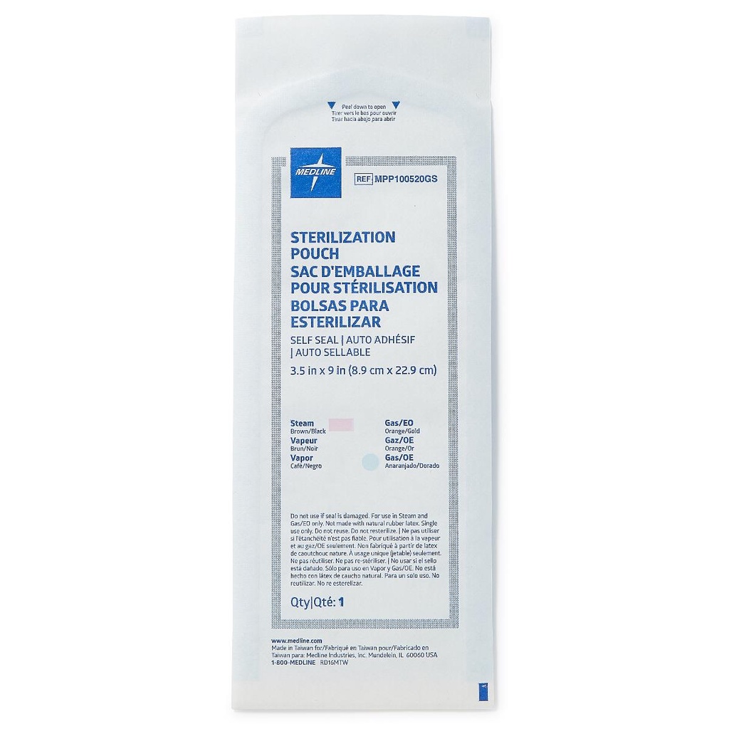 Self-Seal Sterilization Pouches | 3-1/2" x 9"