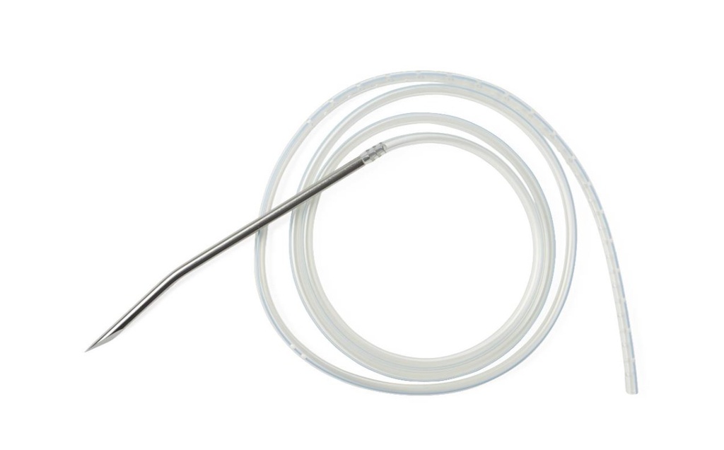 Silicon Perforated Round Wound Drain W/ 1/8" Trocar | 10fr