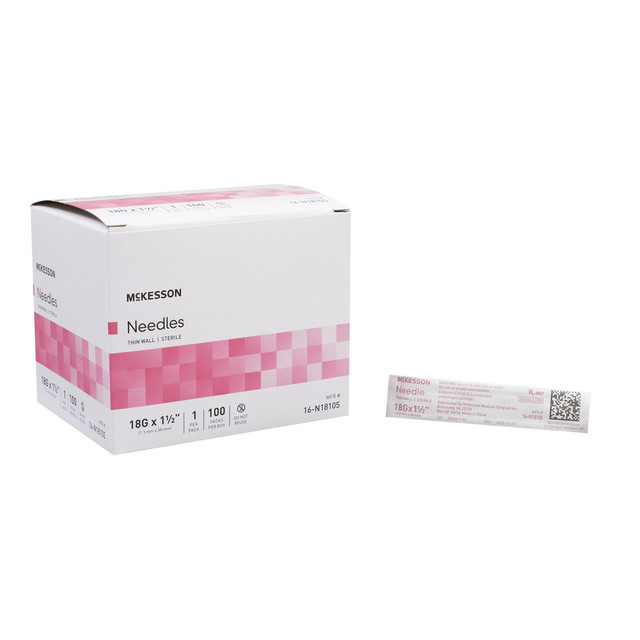 Standard Hypodermic Needles | 18g x 1-1/2"