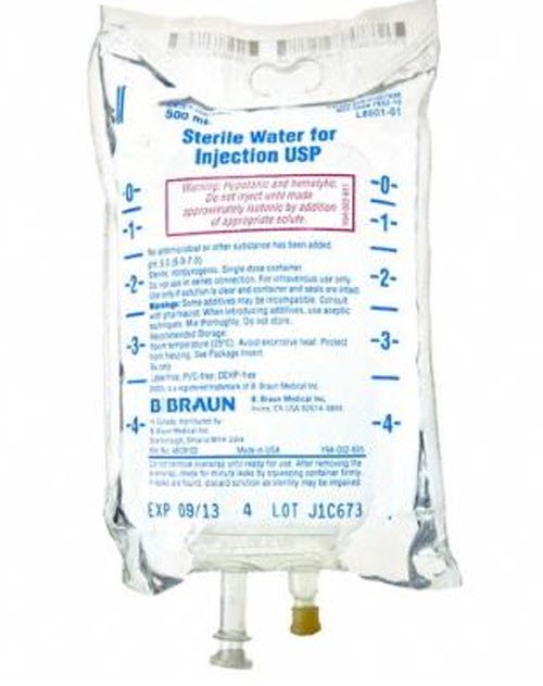 Sterile Water IV Solution | 500mL Flexible Bag