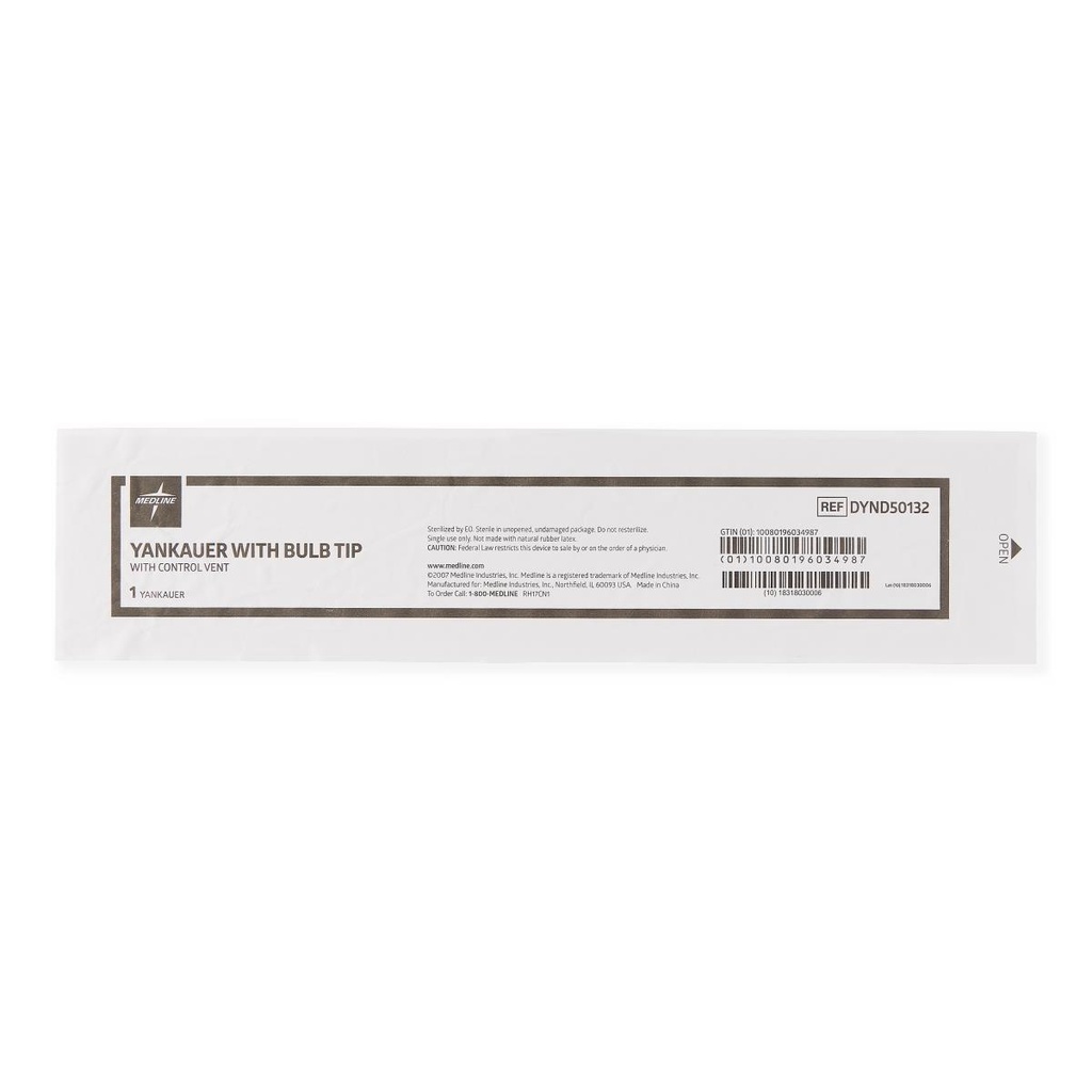 Vented Sterile Rigid Yankauer W/ Bulb Tip