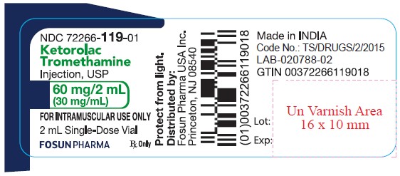 Ketorolac Thromethamine 60mg | 2mL Injectable SDV