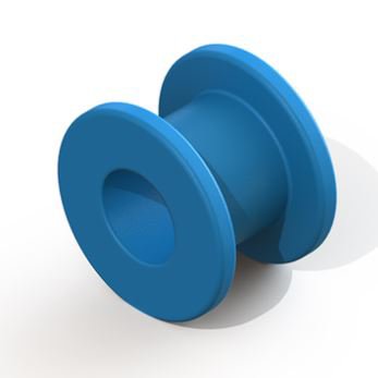 Collar Button Blue Fluoroplastic Ear Ventilation Tube | 2.1mm 