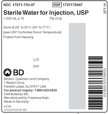Sterile Water Injection (Diluent Only) | 1000mL Flexible Bag