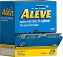 Aleve® Naproxen Sodium Tablets 220mg Packed in 1's - 60 pack