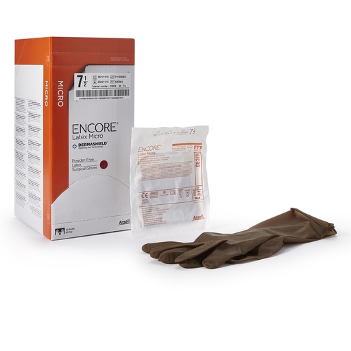 [ANS-5787004] ENCORE® Sterile Micro Brown Latex Surgical Gloves | Size 7.5