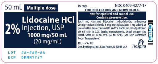 [MED-00409-4277-02] Lidocaine HCL 2% | 20mg | 50mL Injectable MDV