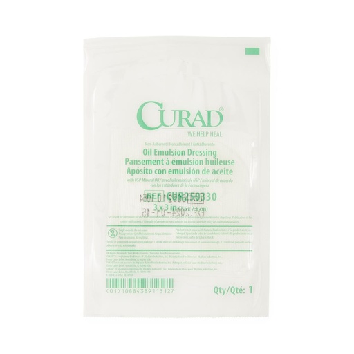 [MED-CUR250330Z] Sterile Oil Emulsion Non-Adherent Gauze Dressing | 3" x 3"