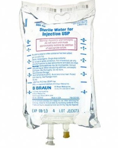 [BBR-L8501-01] Sterile Water IV Solution | 500mL Flexible Bag