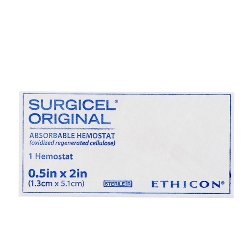 [ETH-1363201] Surgicel® Sterile Absorbable Hemostatic Dressing | 1/2" x 2" 