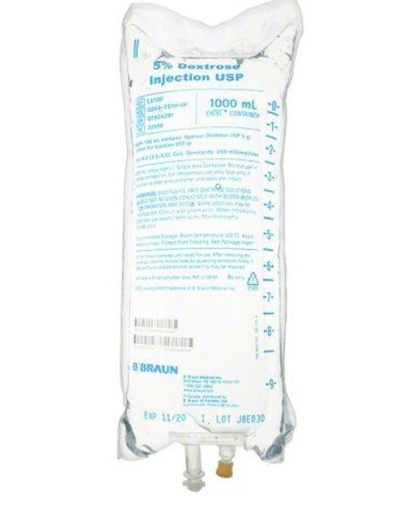 [BBR-L5100] Dextrose 5% IV Solution | 1000mL Flexible Bag