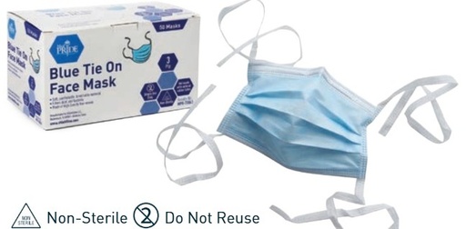 [SHL-MPR-70063] Shieldline® Tie on Face Mask |  Blue 